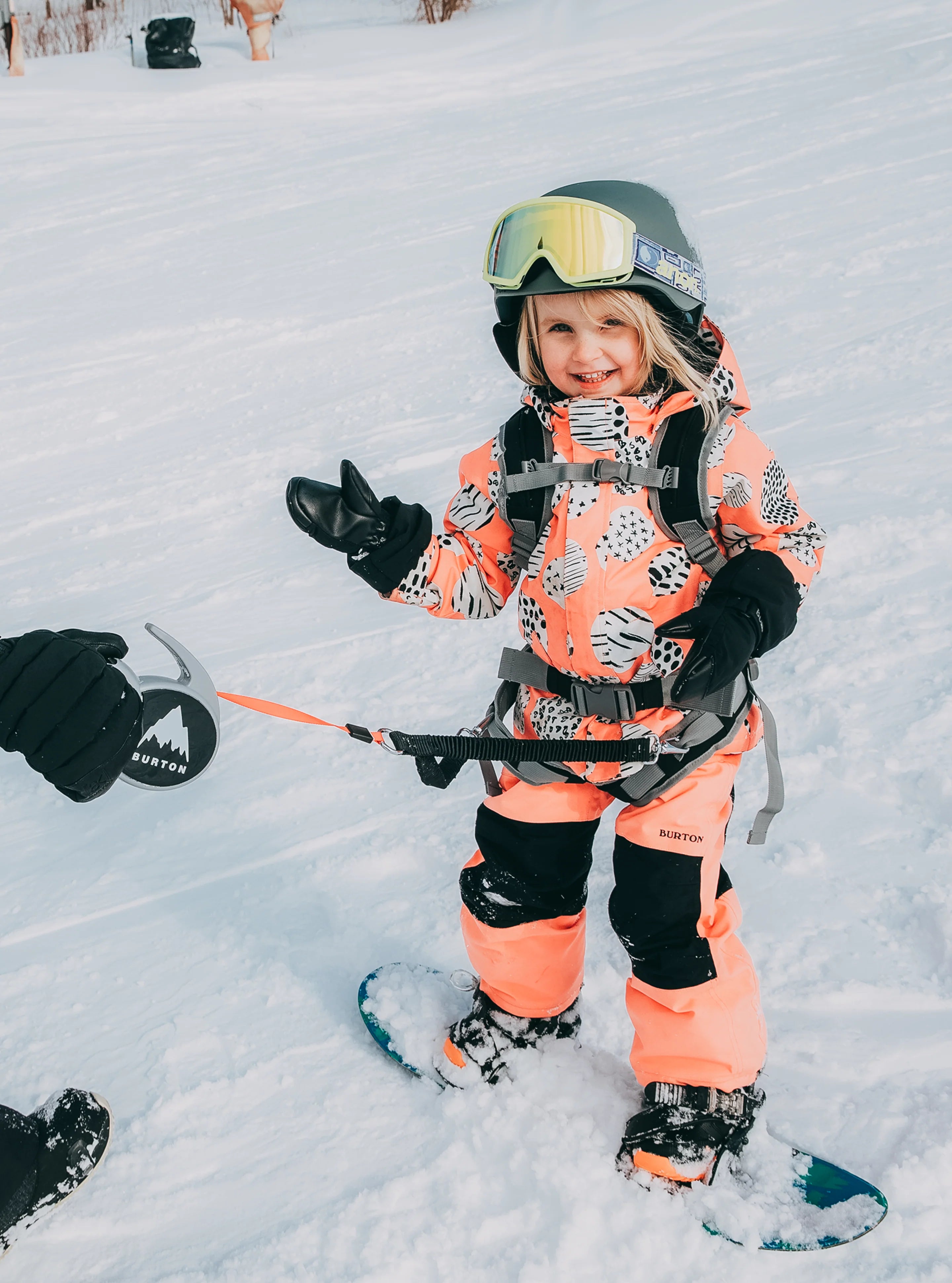 Burton Kids' MDXONE Snowboard Harness - Black, worn front