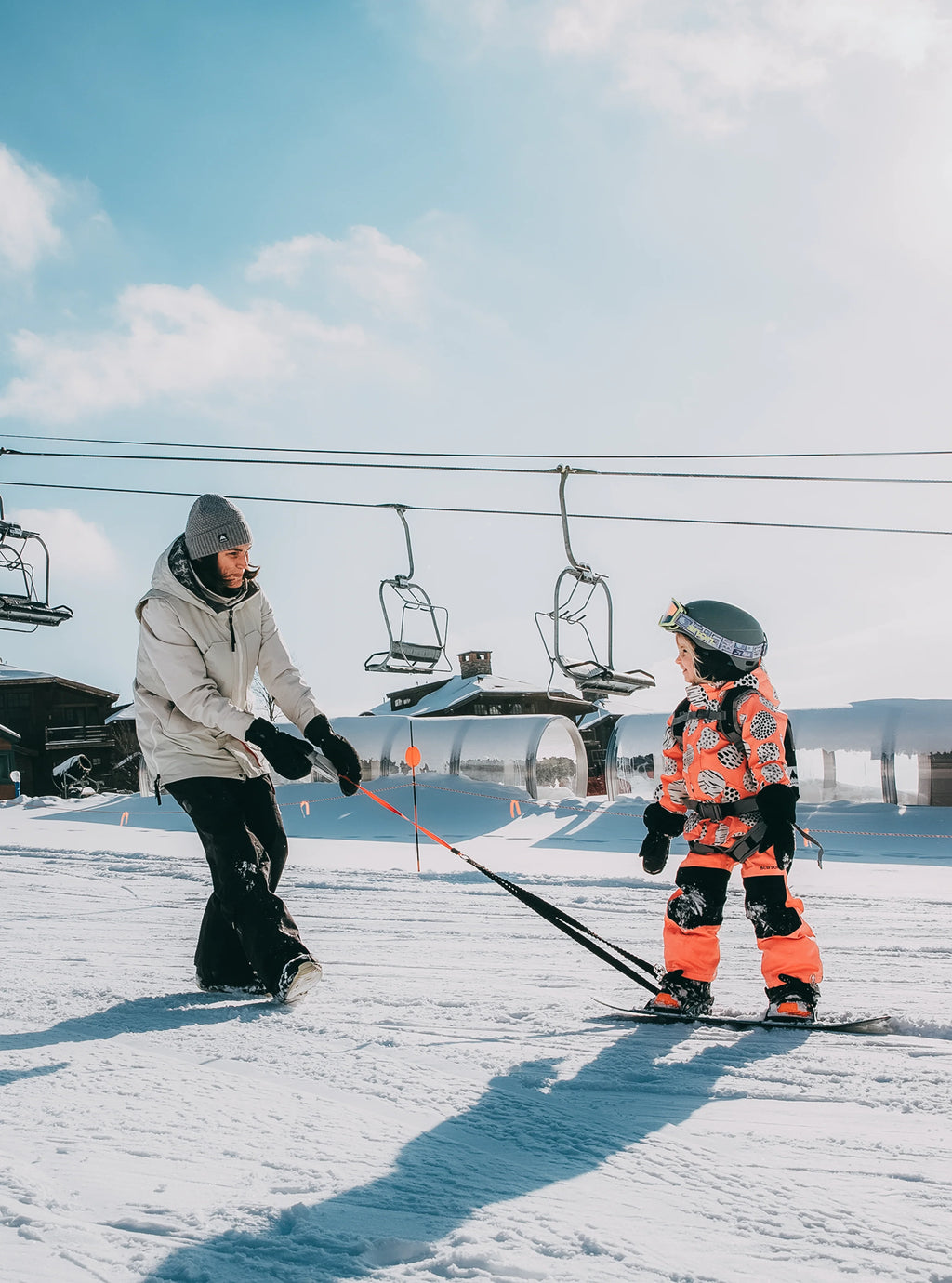 Burton Kids' MDXONE Snowboard Harness - Black, in use