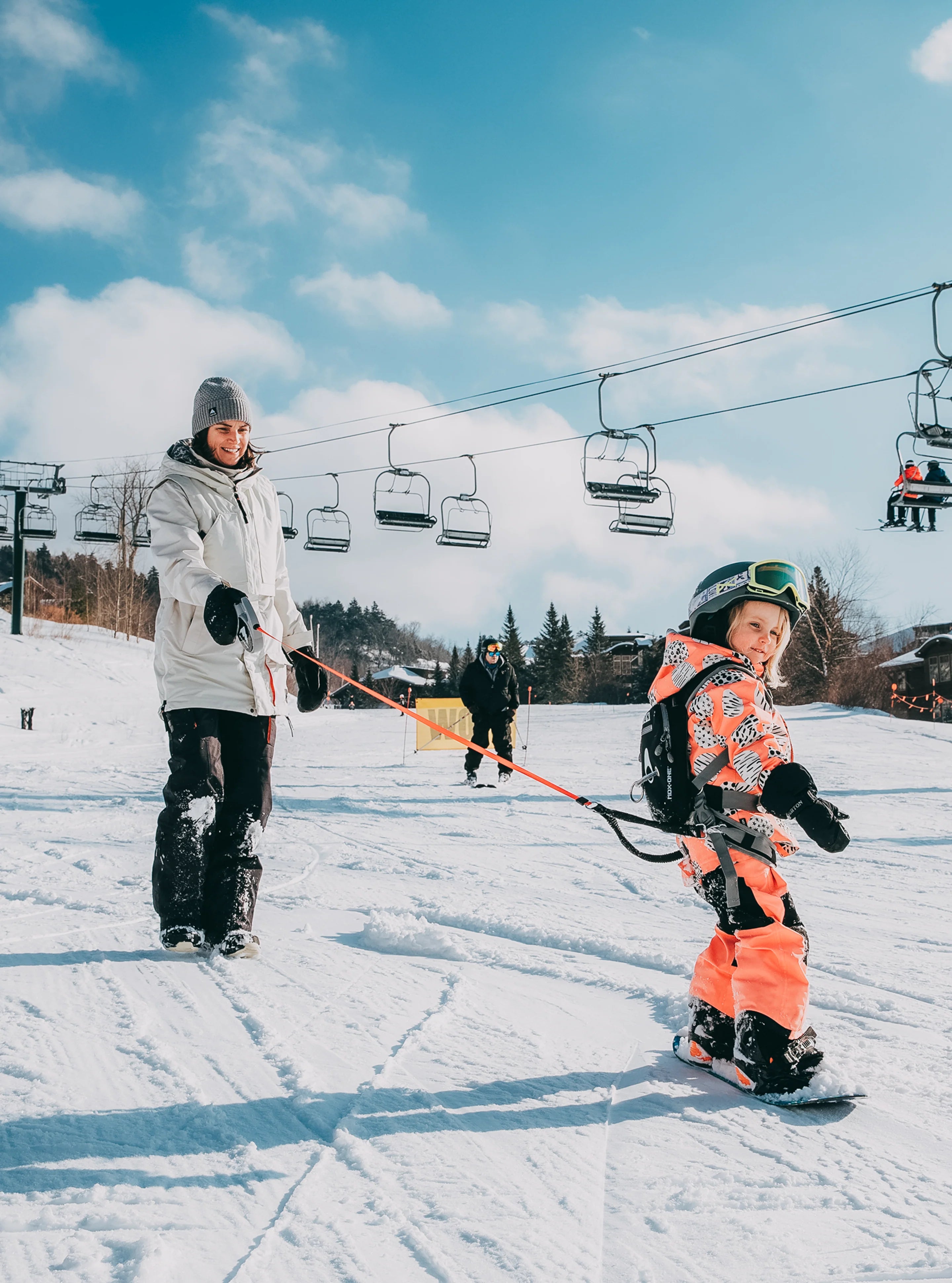 Burton Kids' MDXONE Snowboard Harness - Black, leash detail