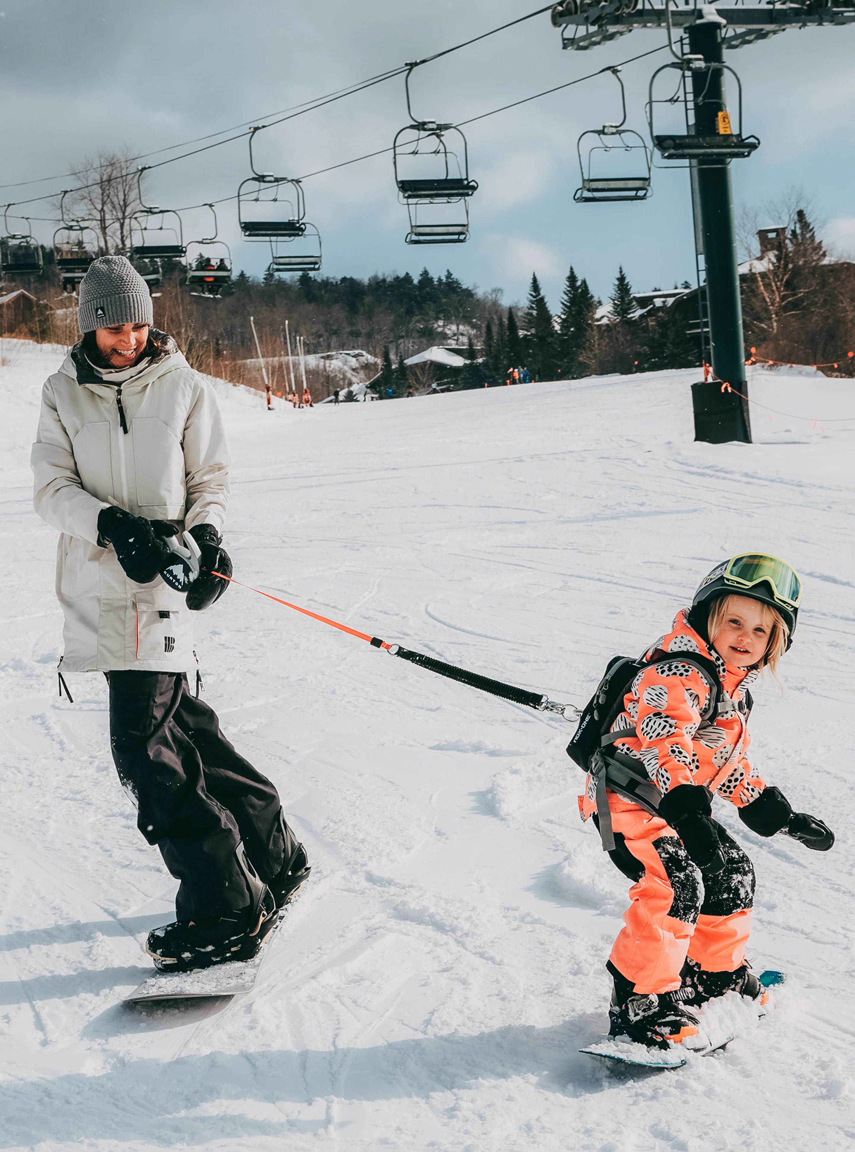 Burton Kids' MDXONE Snowboard Harness - Black, riding