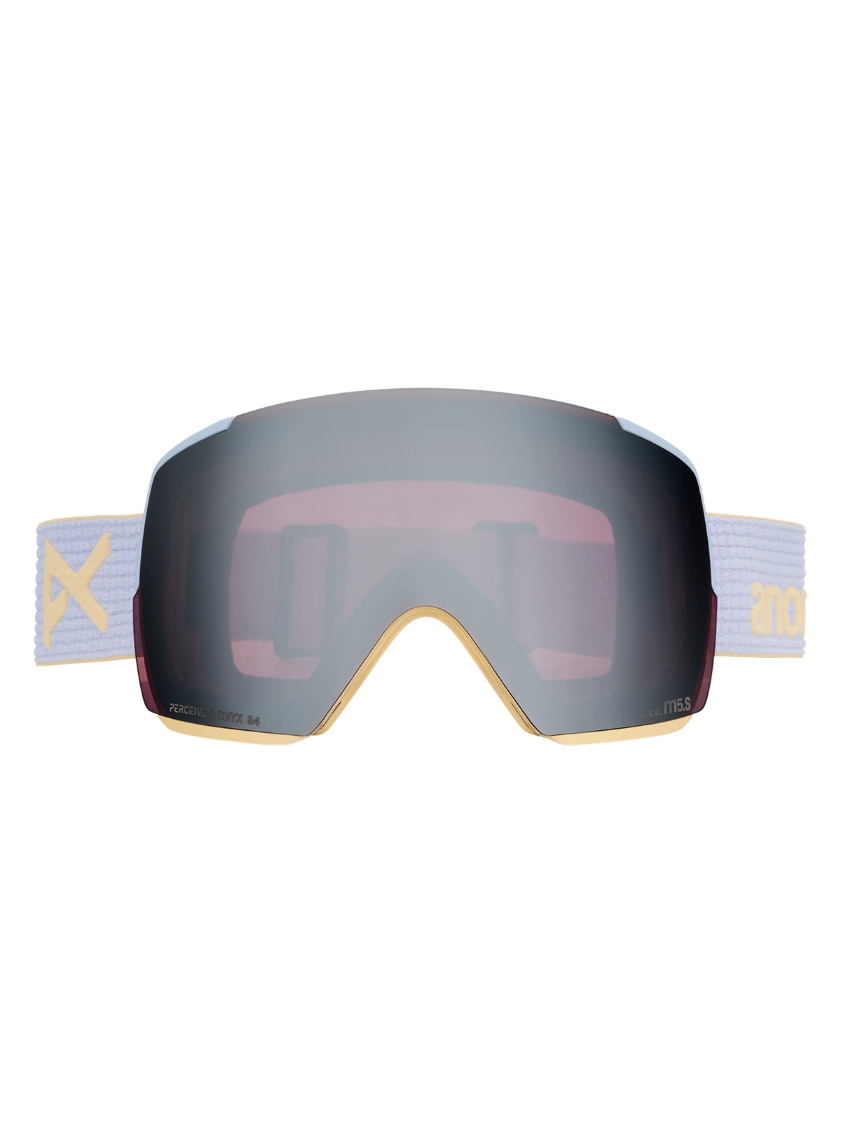 Anon M5S Goggles + Bonus Lens + MFI Face Mask - Airstream Blue/Sunny Onyx, front view