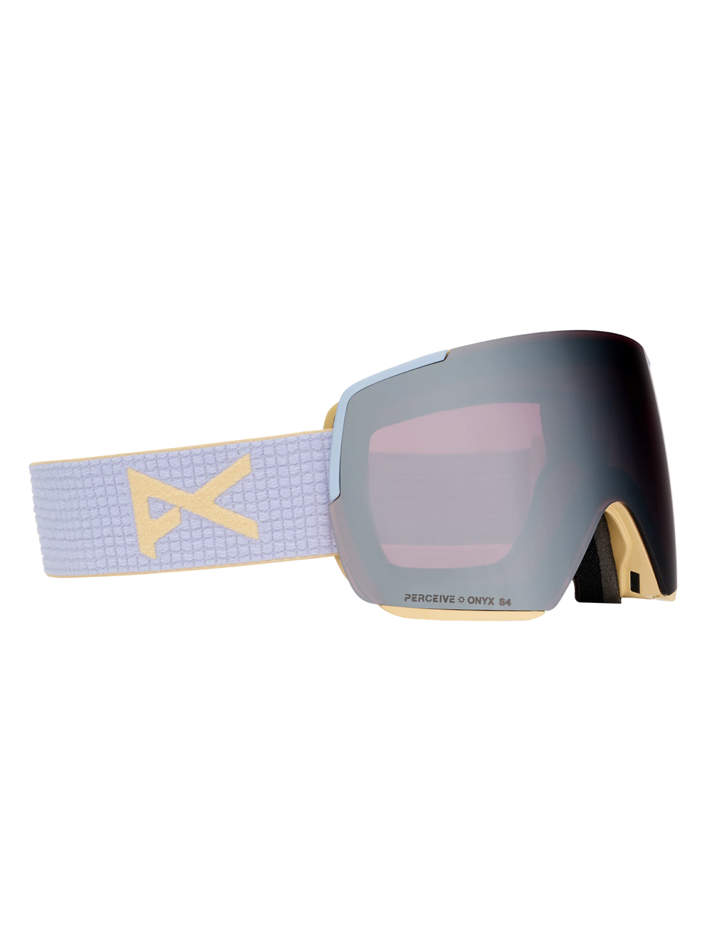 Anon M5S Goggles + Bonus Lens + MFI Face Mask - Airstream Blue/Sunny Onyx, left angled view