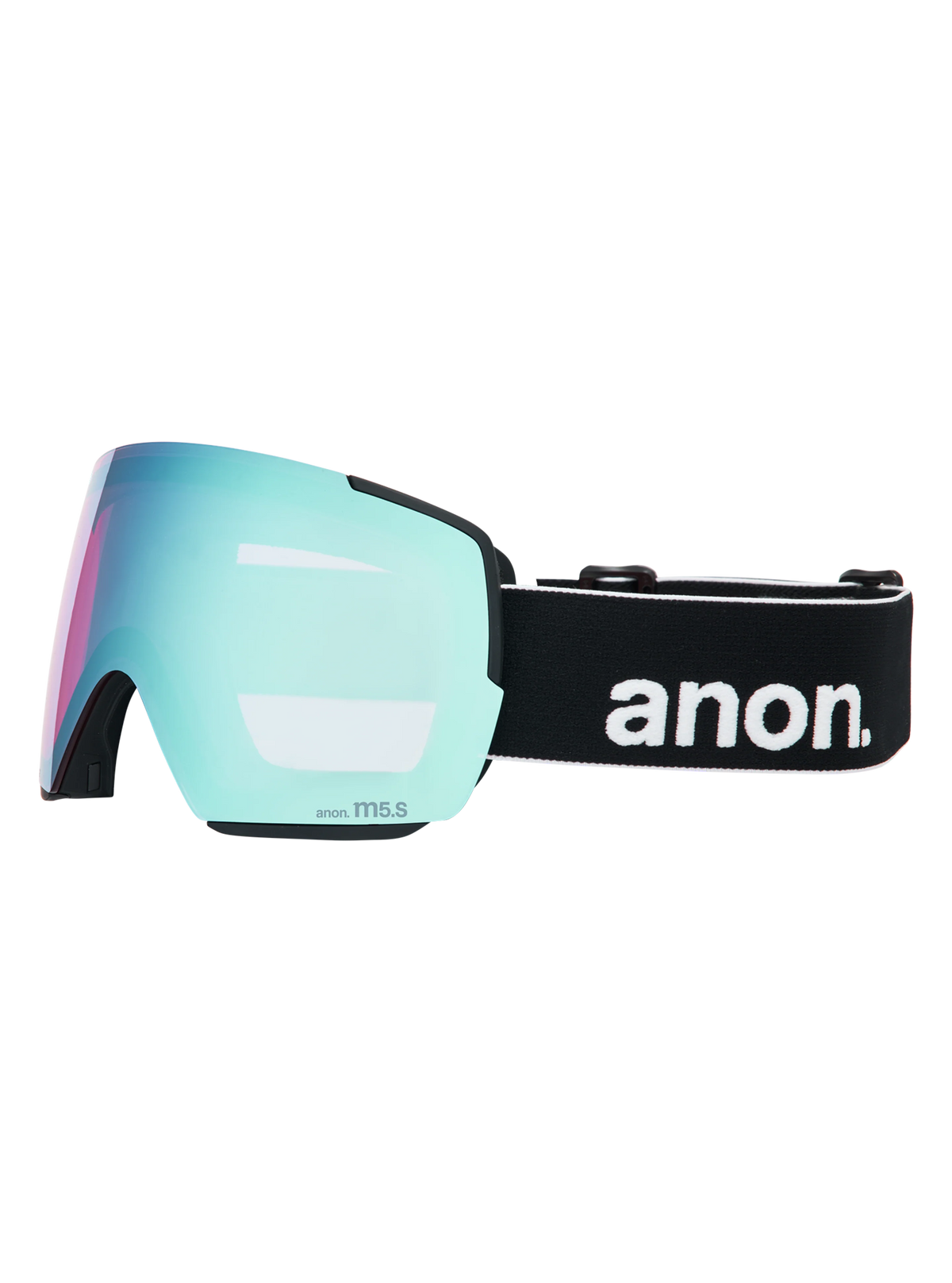 Anon M5S Goggles + Bonus Lens + MFI Face Mask - Black/Variable Blue, right angled view