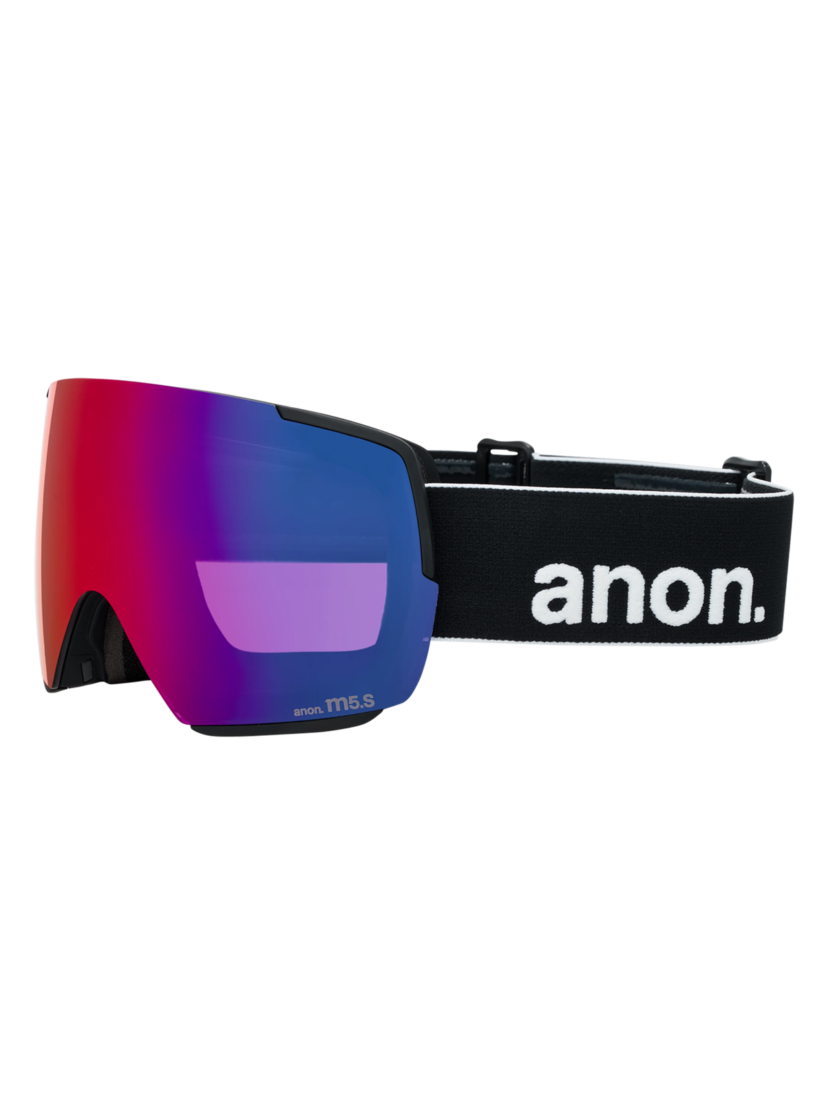 Anon M5S Goggles + Bonus Lens + MFI Face Mask - Black/Sunny Red, right angled view