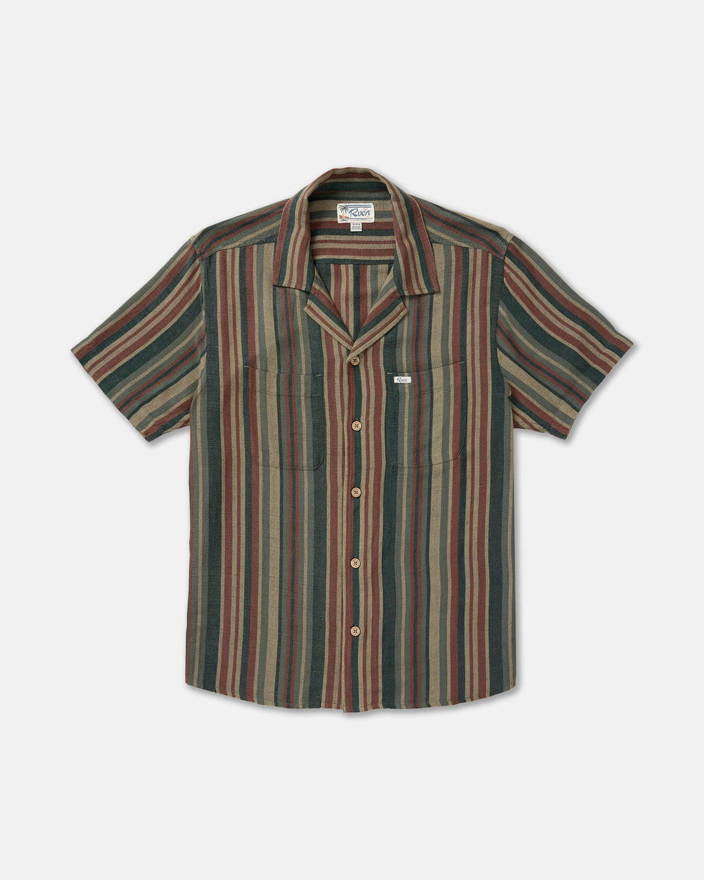 RVCA Exotica Stripe Short Sleeve Shirt