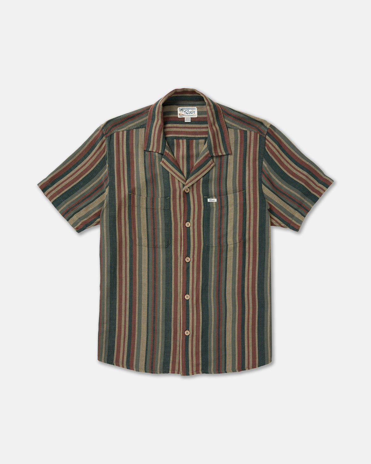 RVCA Exotica Stripe Short Sleeve Shirt