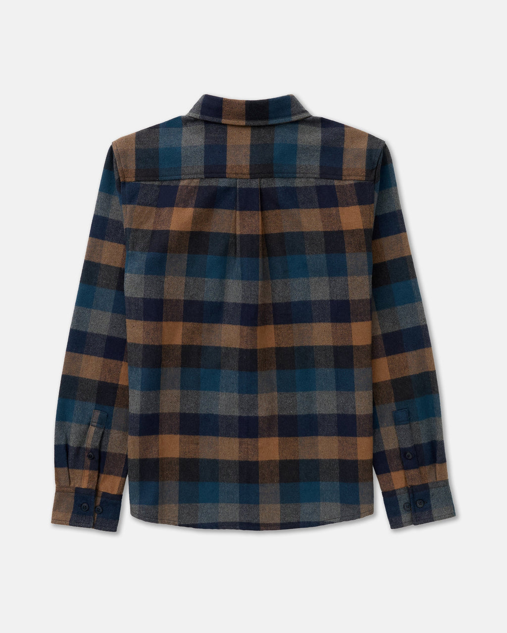 RVCA Dayshift Blanket Flannel Long Sleeve Shirt - PIRATE BLACK