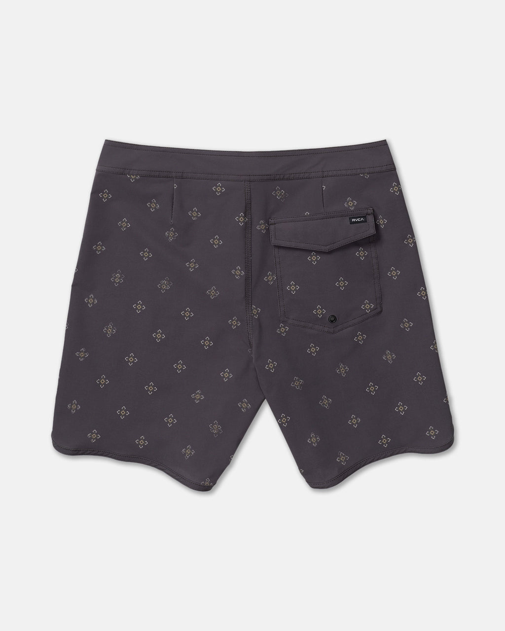 RVCA Northern 18 inch Boardshort in Pirate Black - flat lay back