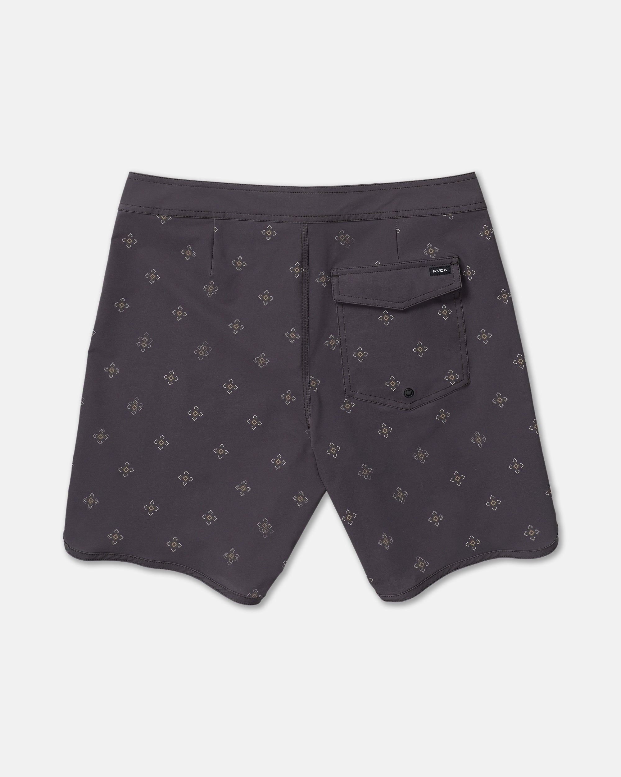 RVCA Northern 18 inch Boardshort in Pirate Black - flat lay back