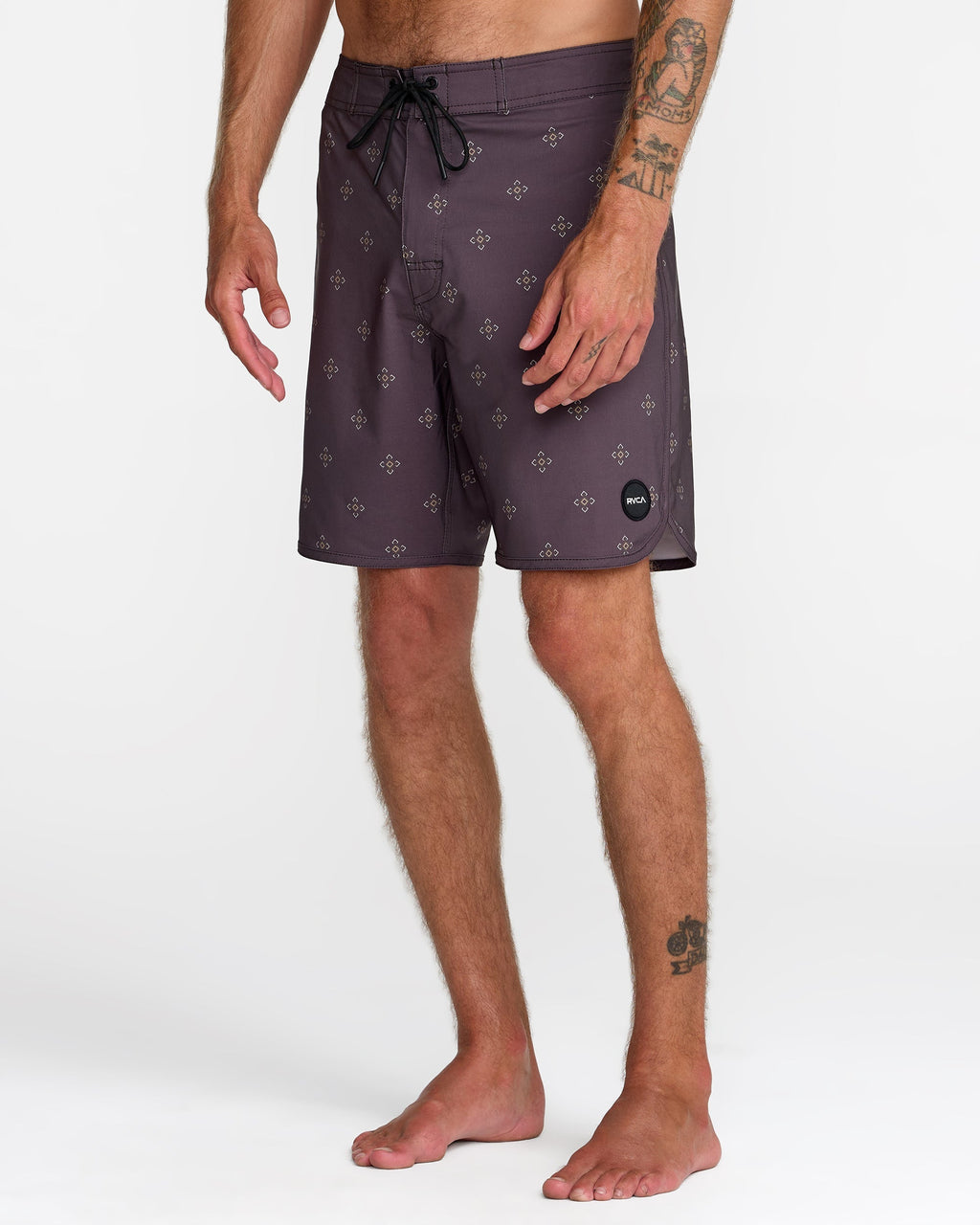 RVCA Northern 18 inch Boardshort in Pirate Black - three quarter view