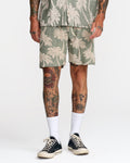 RVCA Palms Down Exotica Elastic Short in Jade — front