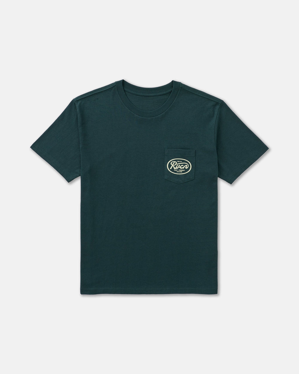 RVCA Standard Script Short Sleeve Pocket Tee - HUNTER GREEN