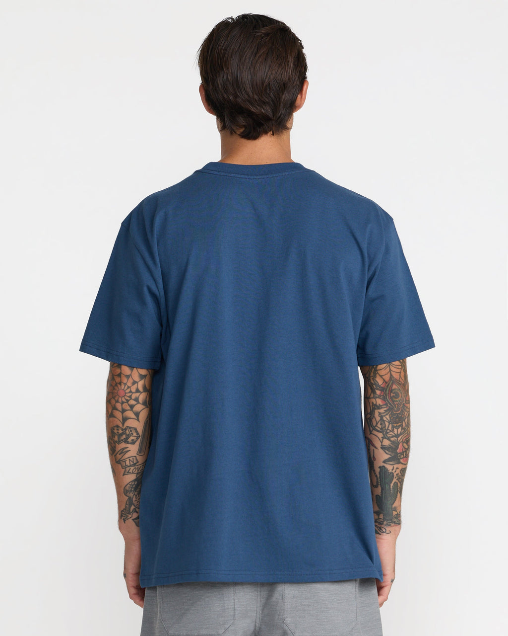 RVCA Americana Label Short Sleeve Pocket Tee - DARK DENIM