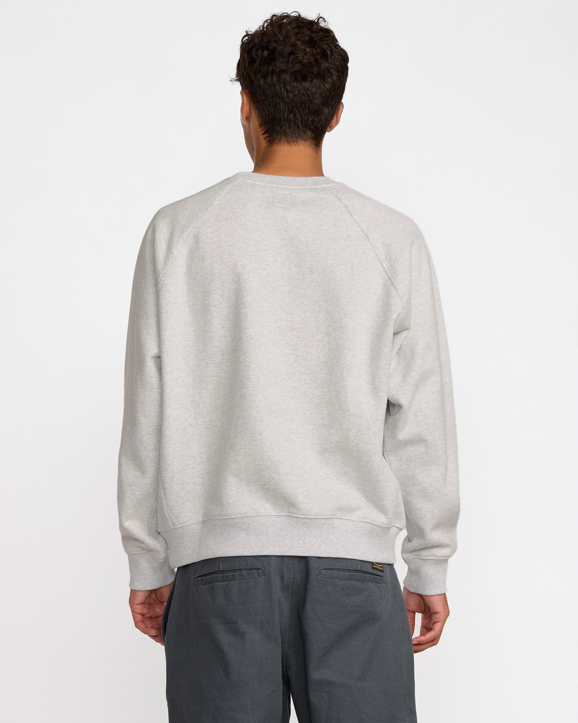 RVCA Dayshift Crew 2 - Ash Heather - back