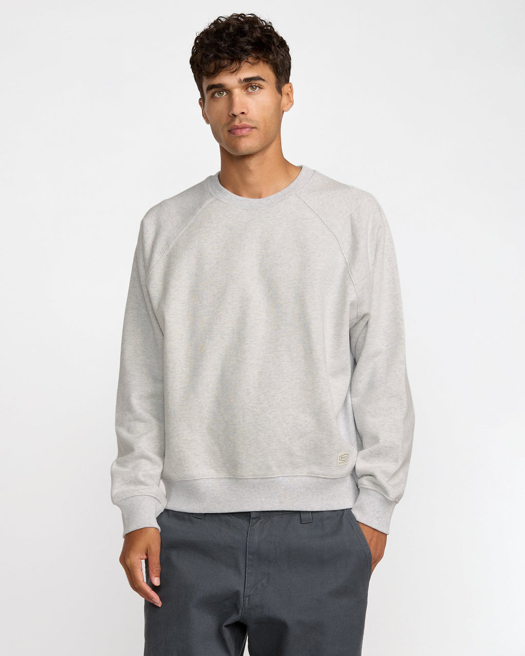 RVCA Dayshift Crew 2 - Ash Heather - front