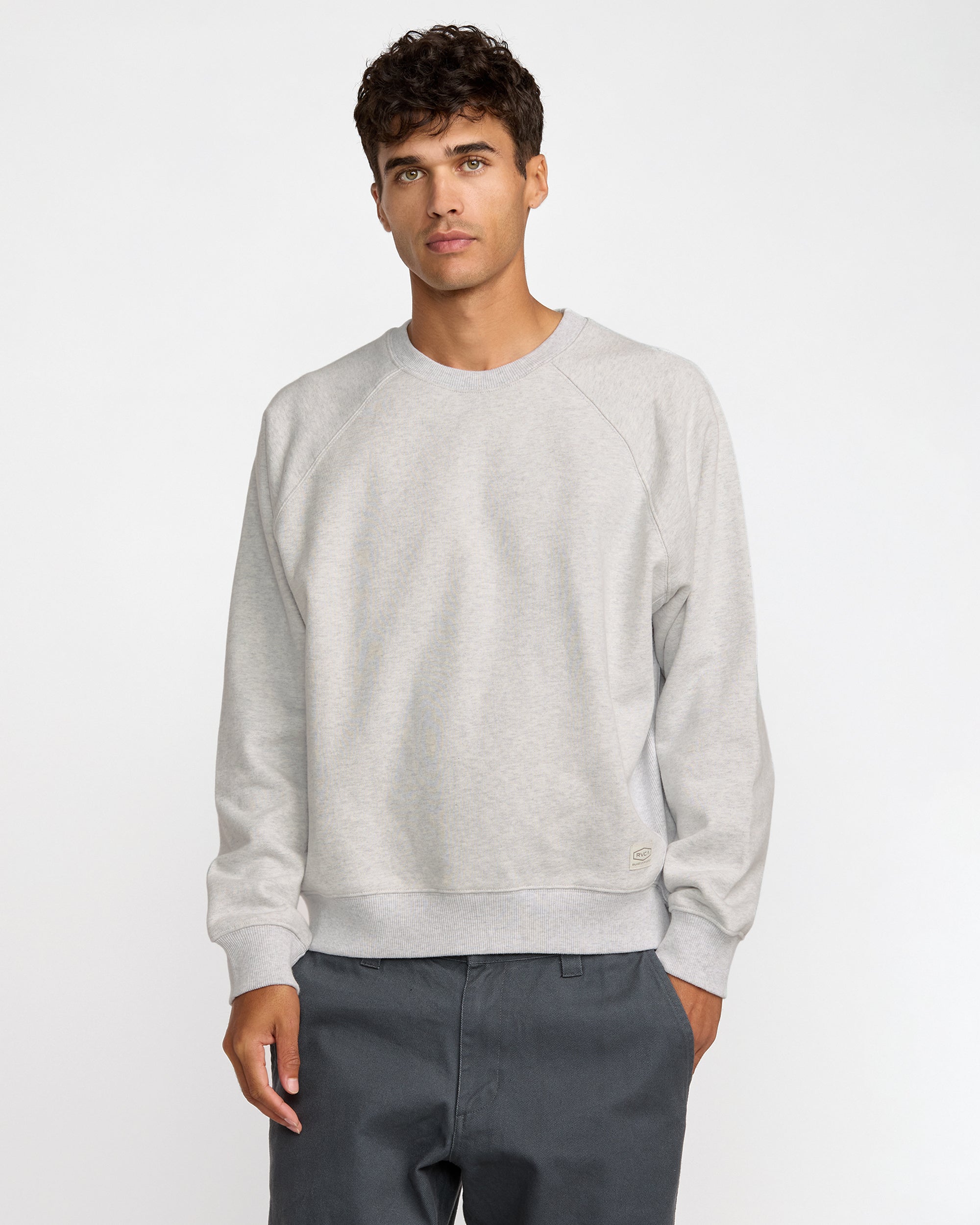 RVCA Dayshift Crew 2 - Ash Heather - front