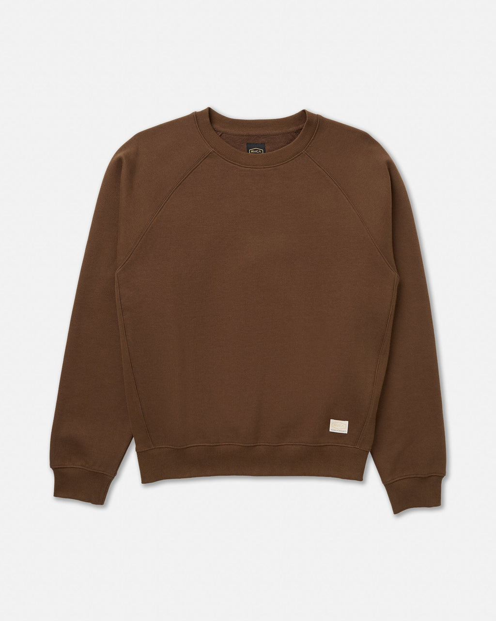 RVCA Dayshift Crew 2 Crewneck Sweatshirt - Bombay Brown - FL-F