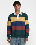 RVCA Insignia Fleece Rugby Shirt - HUNTER GREEN