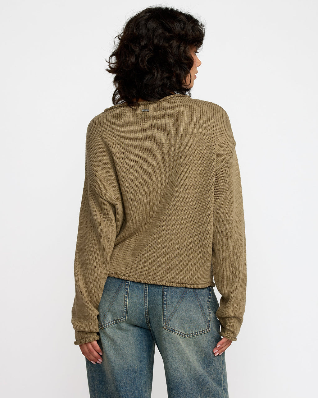 RVCA Westin Sweater Taupe back