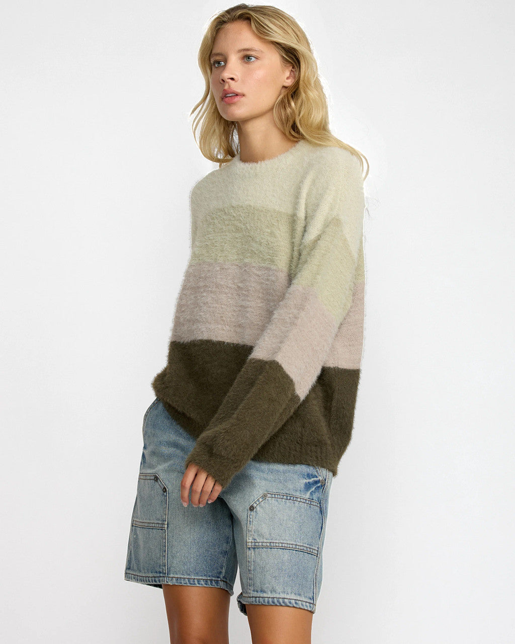 RVCA Ty Sweater - Cypress Green - side