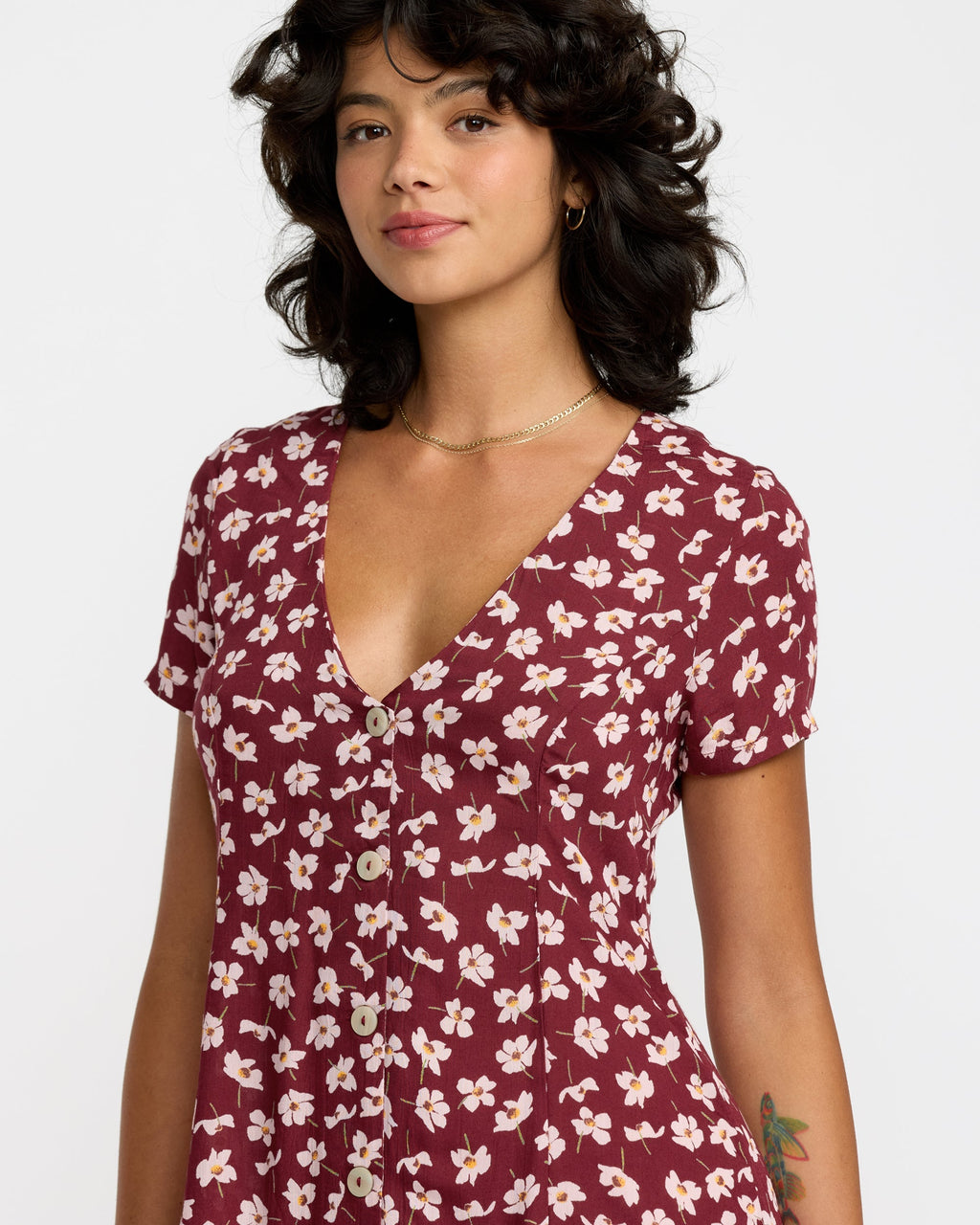 RVCA Understated Dress Cranberry