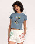 RVCA Women's Lauryn Alvarez 411 Tee - Vintage Navy - front