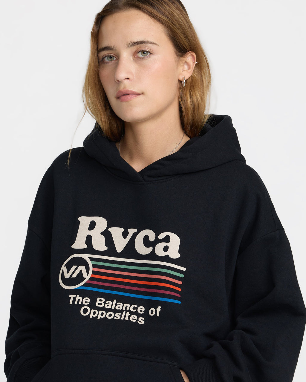 RVCA Women's Stout Oversized Hoodie - RVCA BLACK