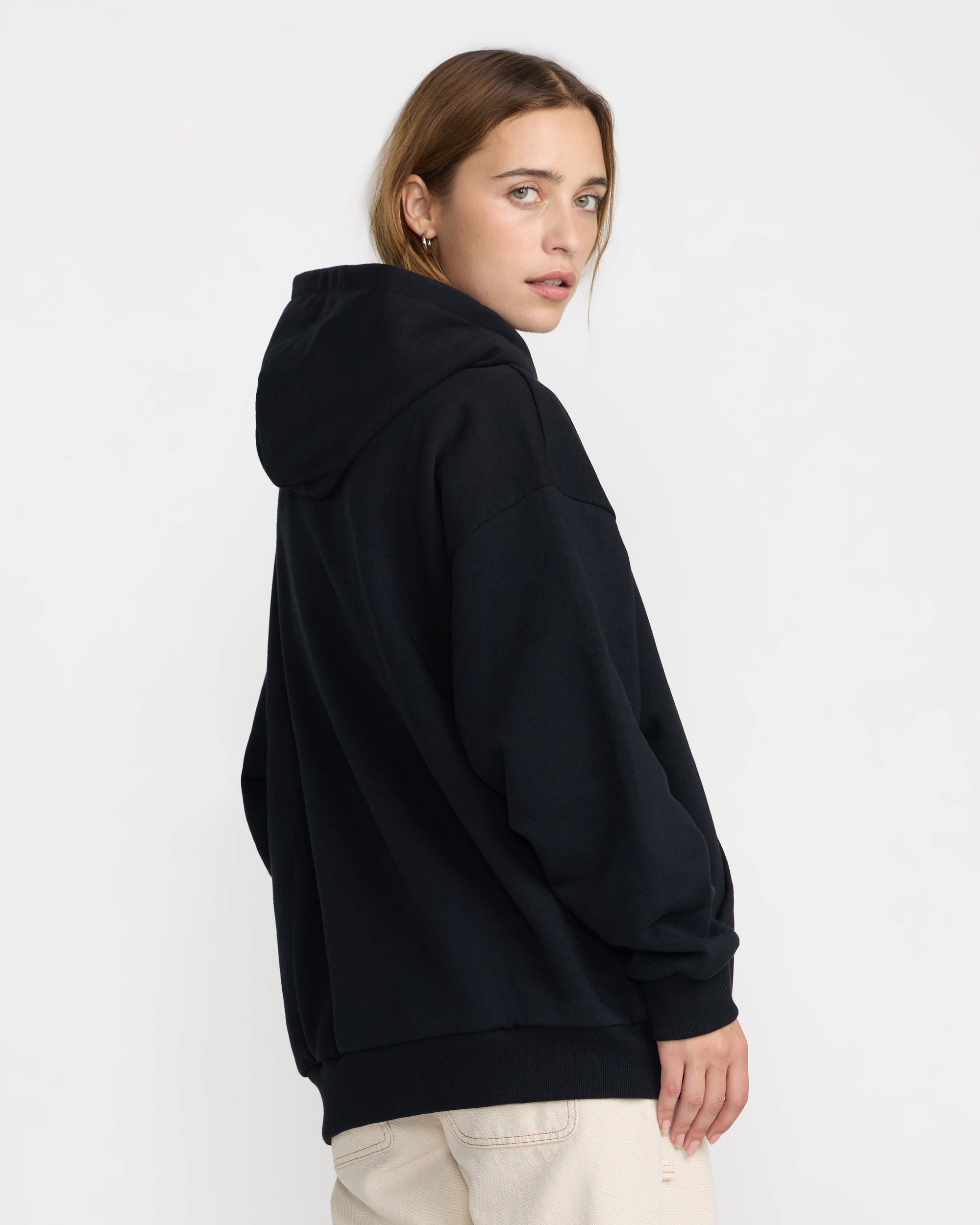RVCA Women's Stout Oversized Hoodie - RVCA BLACK