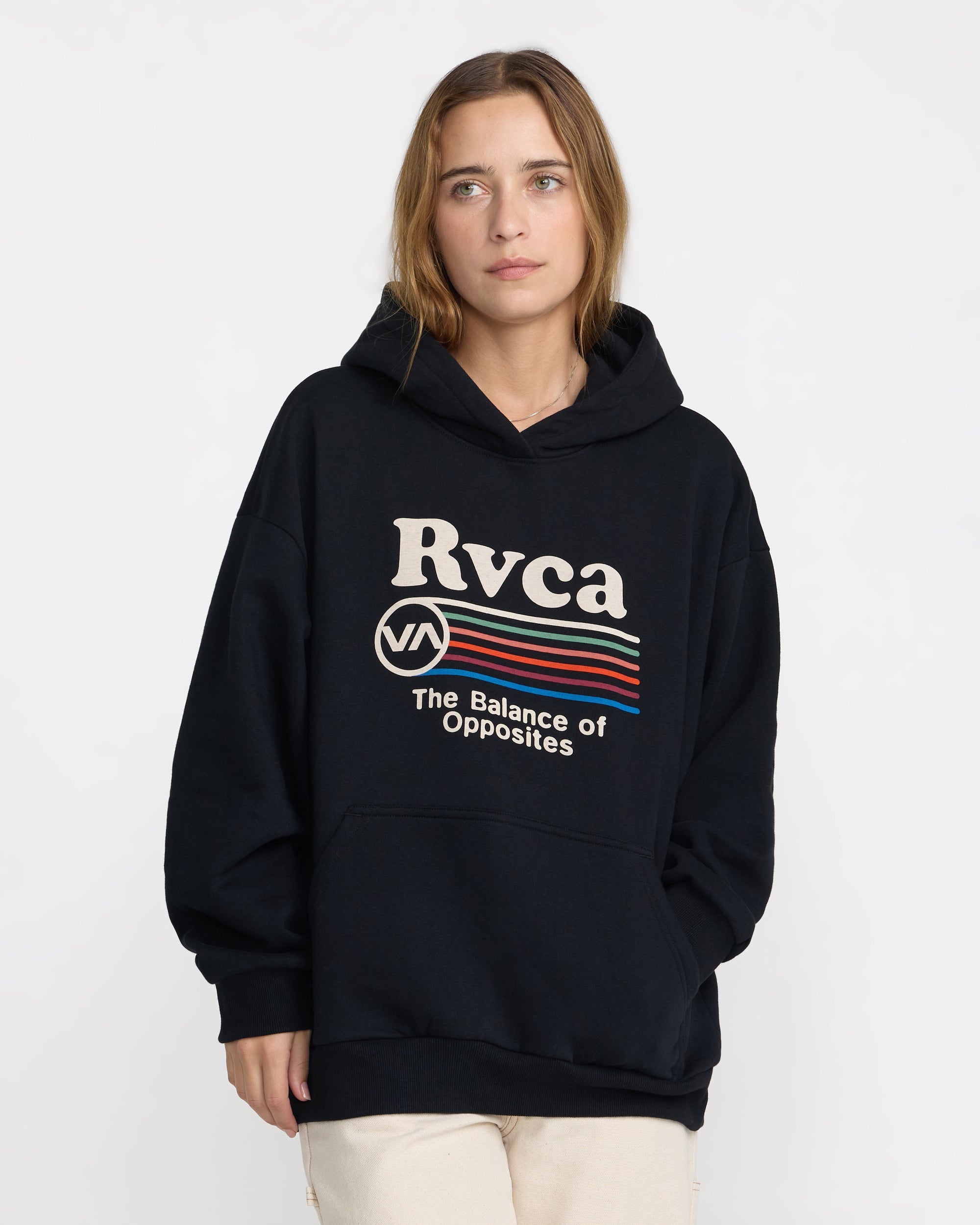 RVCA Women's Stout Oversized Hoodie - RVCA BLACK