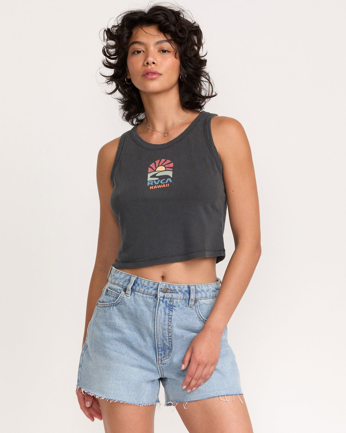 RVCA Women's Hawaii Flow Tank - Washed - Front