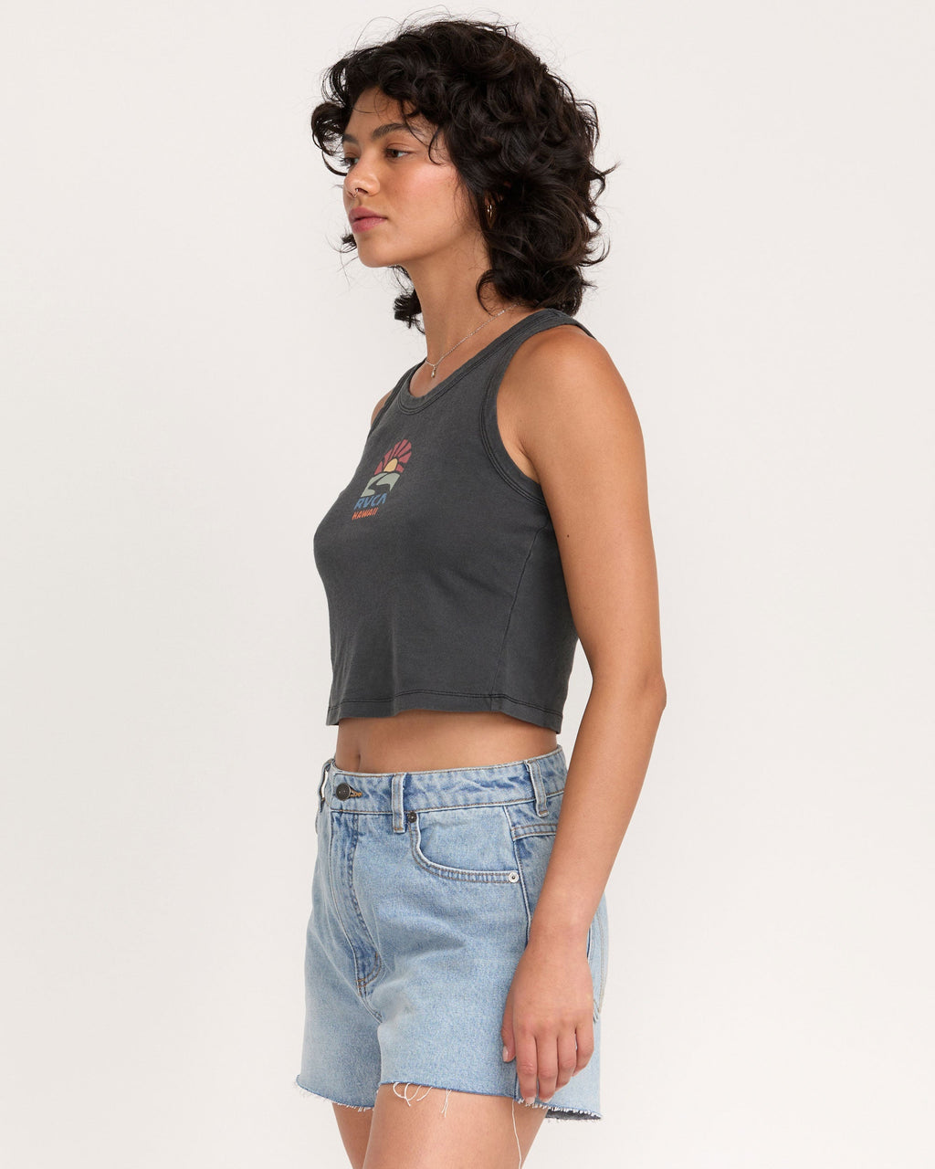 RVCA Women's Hawaii Flow Tank - Washed - Side