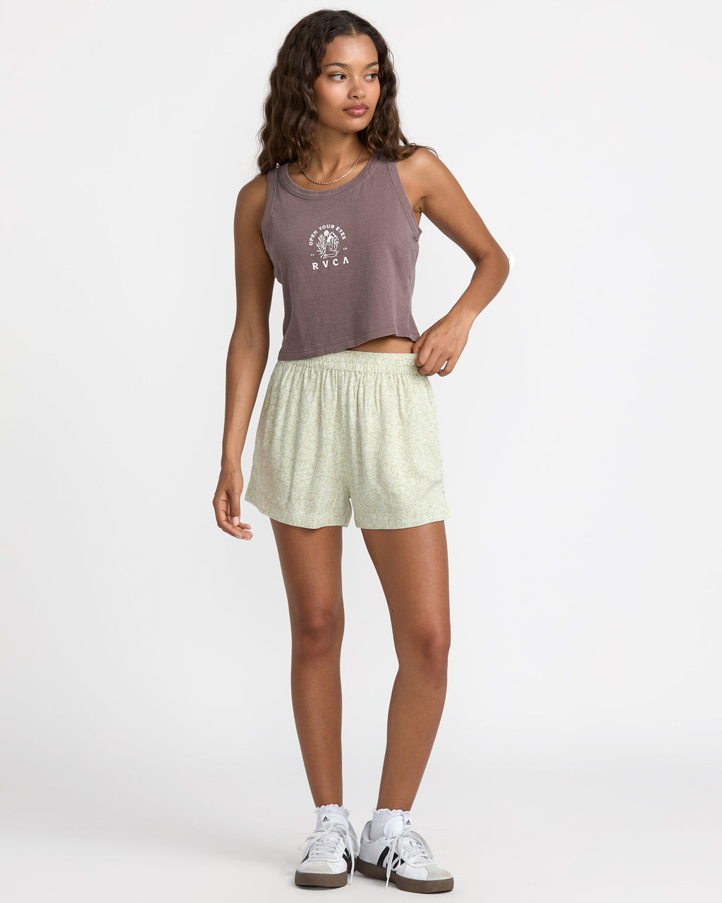 RVCA Flow Tank - Coffee Bean - Detail