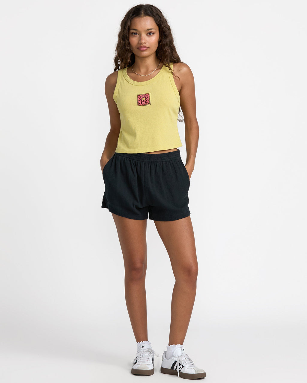 RVCA Flow Tank - Thyme Green - Detail