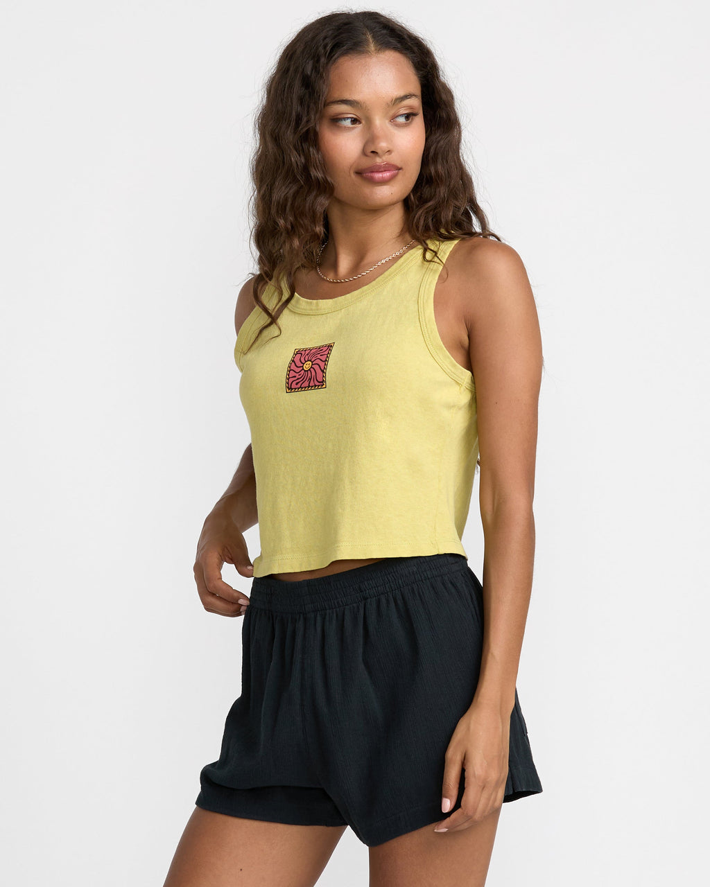 RVCA Flow Tank - Thyme Green - Side