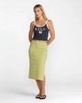 RVCA Women's Pacific Tank Top in Washed Black, front