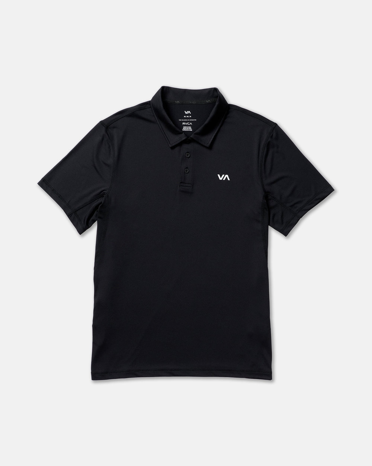 RVCA Sport Vent Polo - Black flat