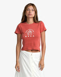 RVCA Women's 411 Tee - Pepper Red - front