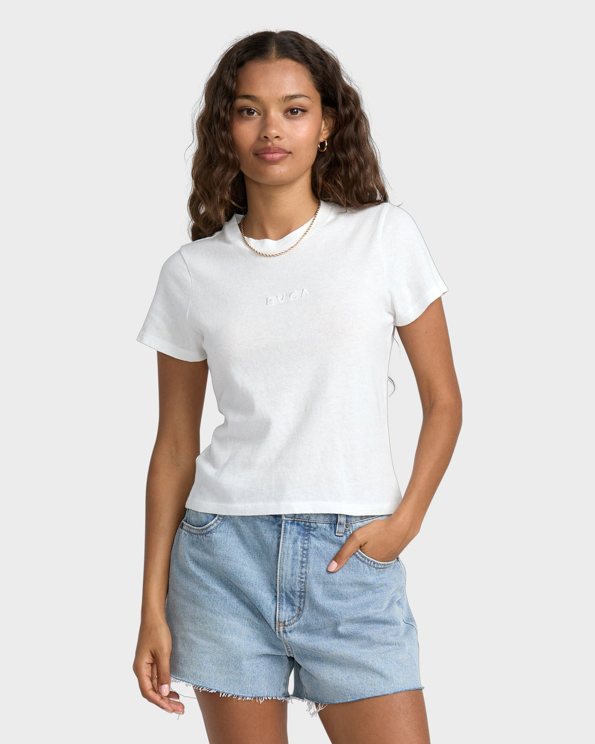 RVCA Women's Forever Tee - Vintage White - front