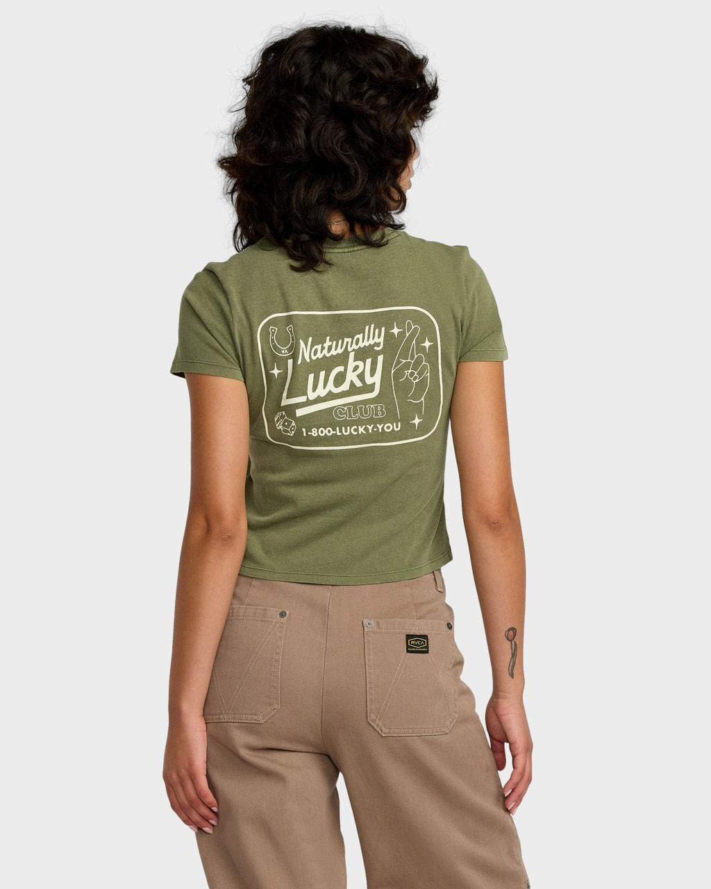 RVCA 411 Tee - Cypress Green - back