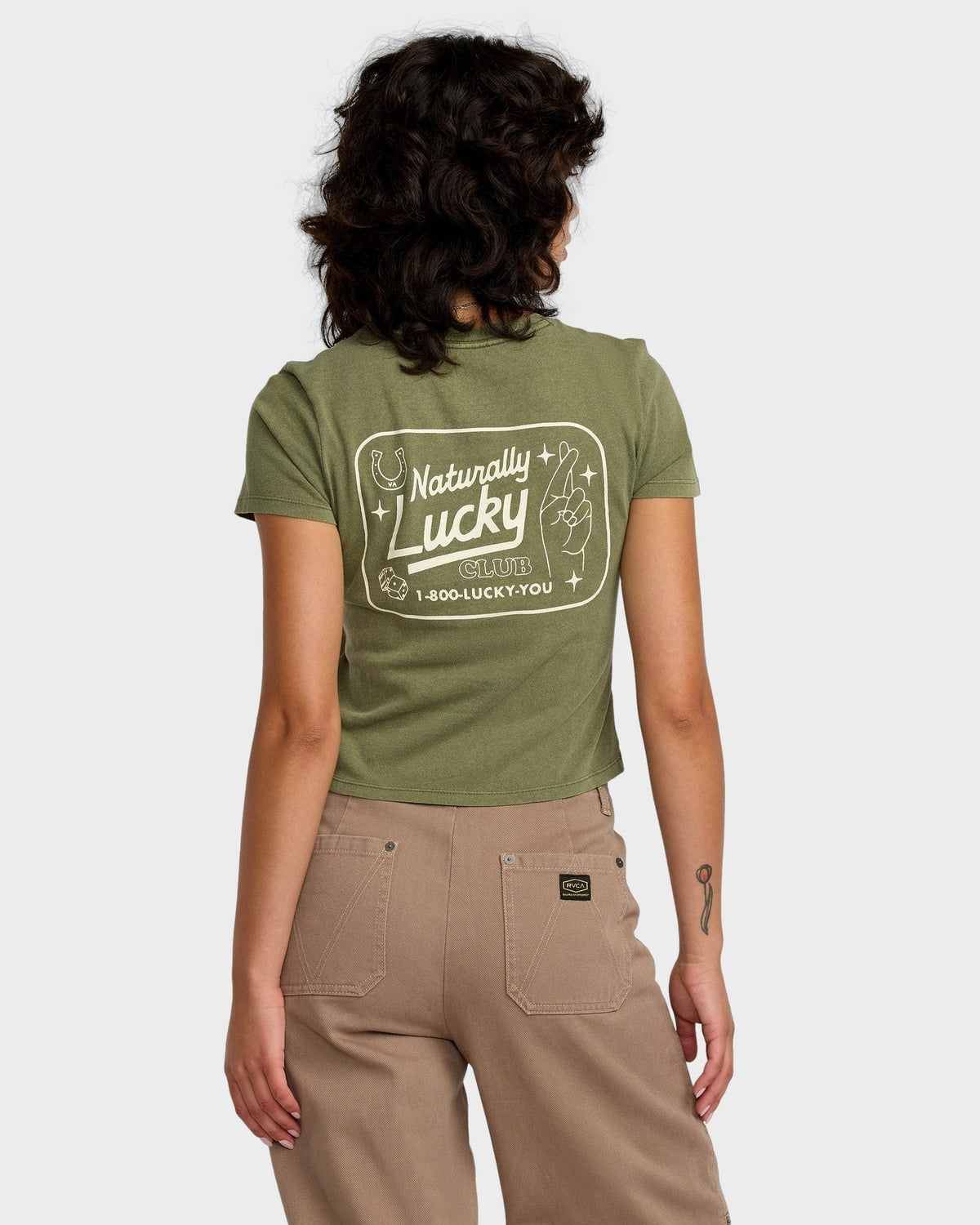 RVCA 411 Tee - Cypress Green - back