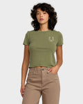 RVCA 411 Tee - Cypress Green - front
