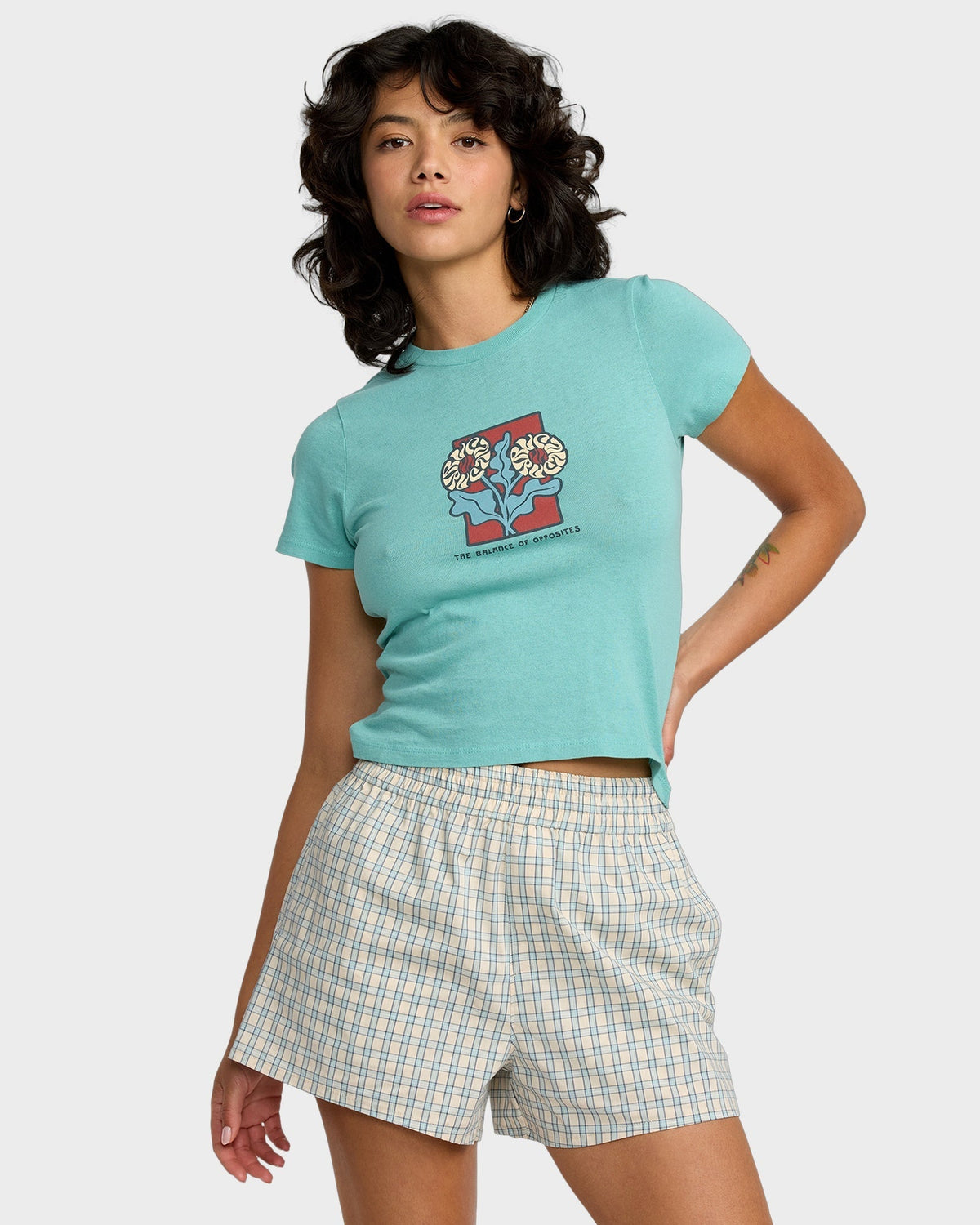 RVCA 411 Tee - Sky Blue - front