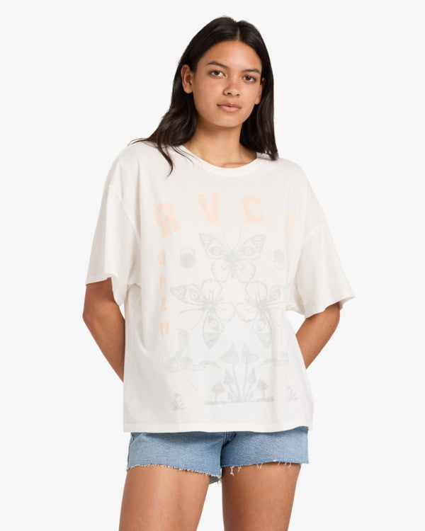 RVCA Women's Baggie Tee II - Vintage White - front