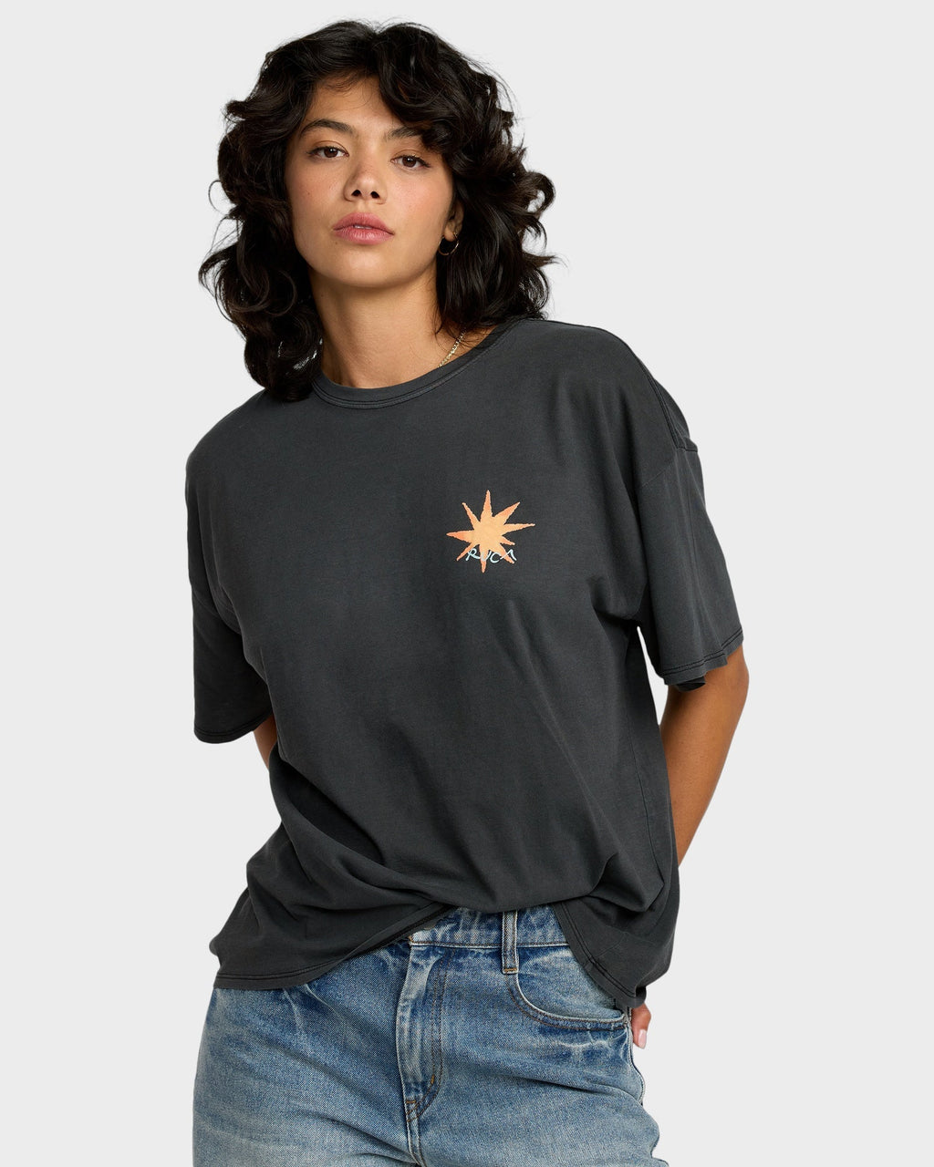 RVCA Baggie Tee II - Washed Black - front