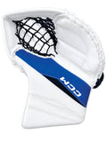 CCM Total Custom Axis XF Goalie Catcher - White/Blue/Navy, front view