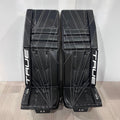 True Catalyst PX3 L87 35+1 Custom Pro Goalie Leg Pads - Black, front view