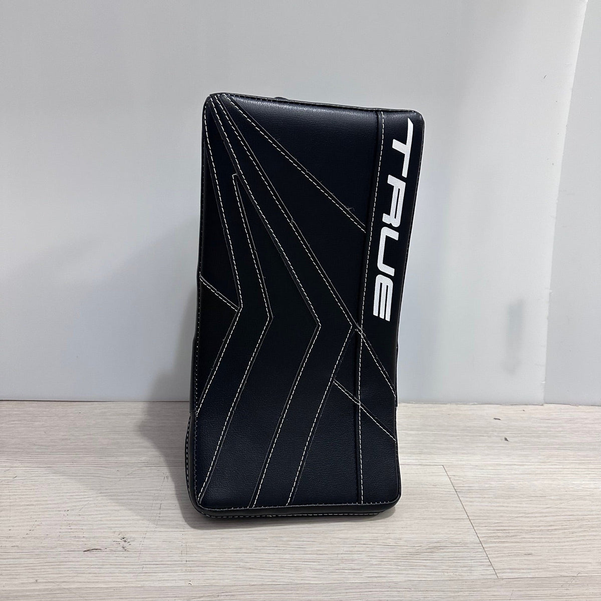 True Catalyst PX3 L87 Custom Pro Goalie Blocker - Black, front view