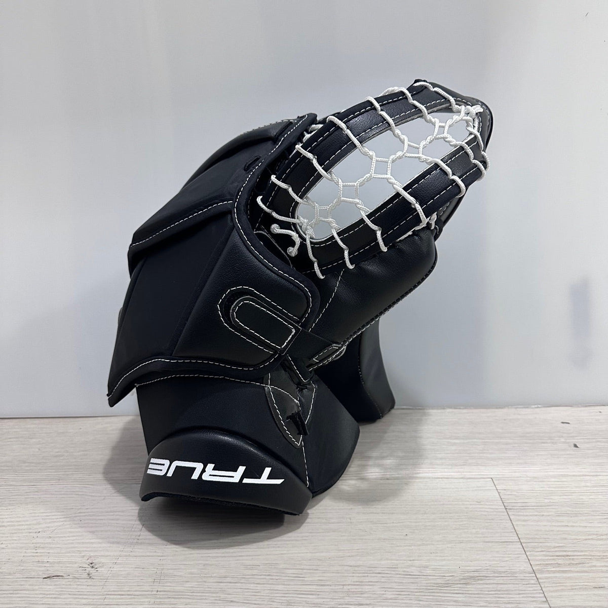 True Catalyst PX3 L87 Custom Pro Goalie Catcher - Black, back view
