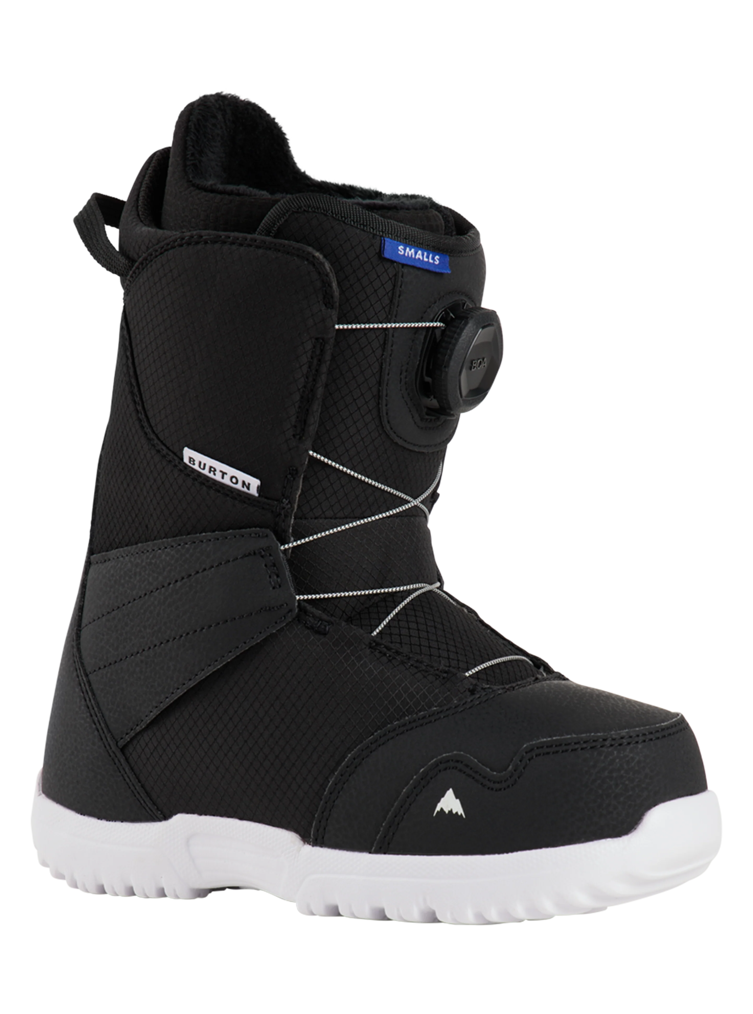 Burton Kids' Smalls BOA Snowboard Boots in Black - outside profile