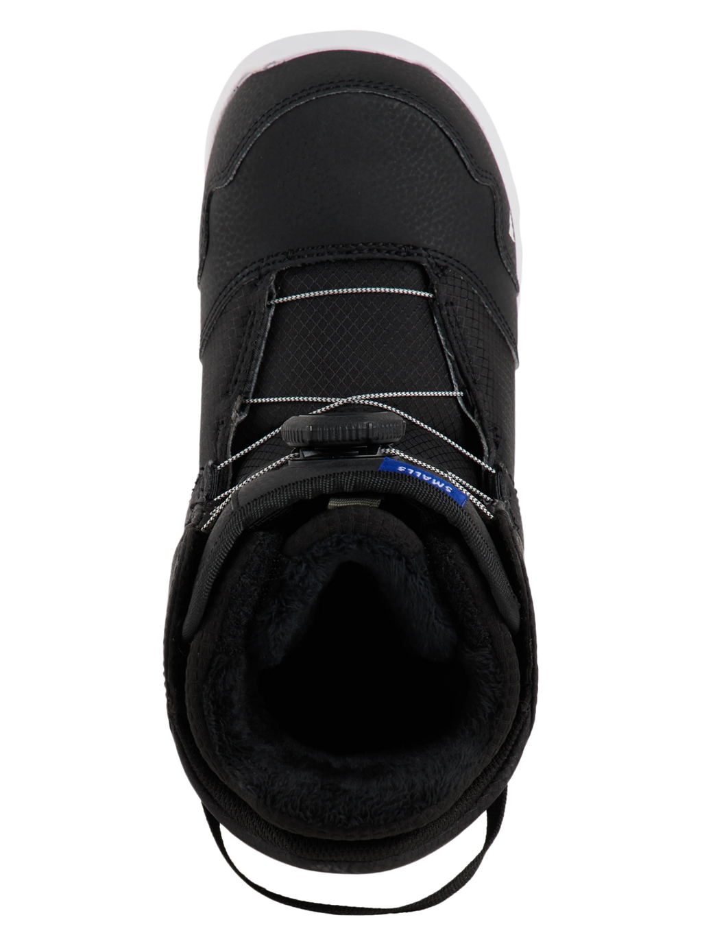 Burton Kids' Smalls BOA Snowboard Boots in Black - top-down view